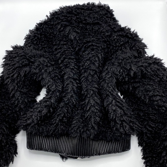 ASTR - The Label Black Faux Fur Cafe Jacket - Sz Sm - Picture 6 of 12